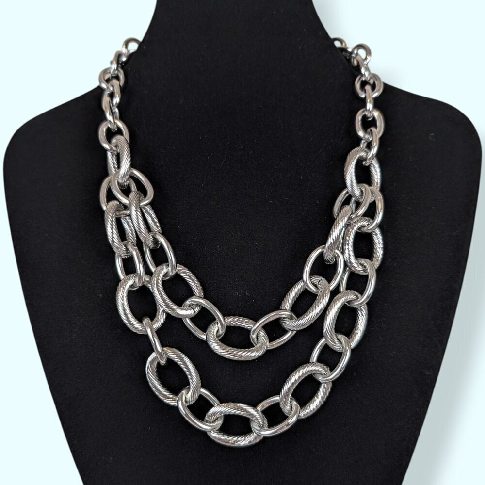 Talbots 2-Strand Chain Statement Necklace